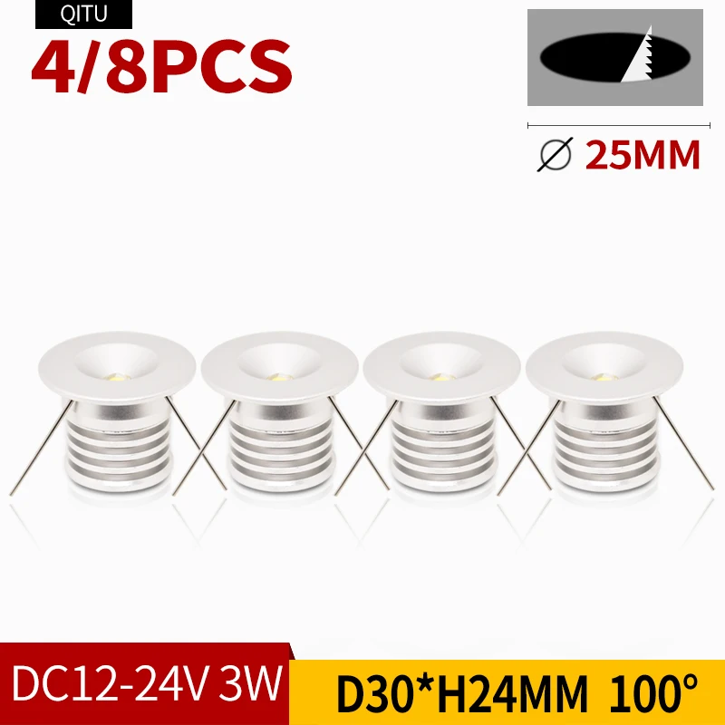 Точечный миниатюрный светодиодный фонарь освещение 12 24 В витрина магазина