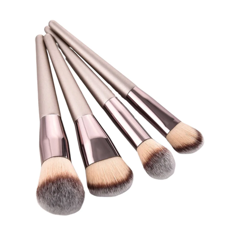 10 шт. набор для макияжа цвета шампанского Borstel Pro Voor Foundation Poeder Blush Oogschaduw губ