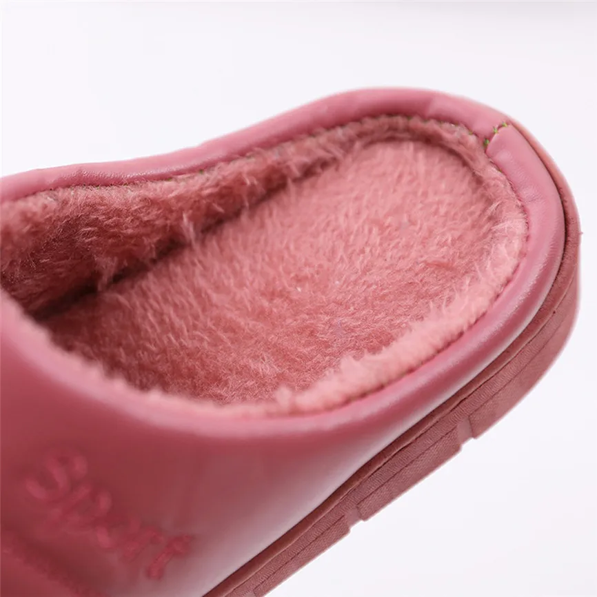 Женские зимние теплые домашние тапочки бархатная обувь для влюбленных пар