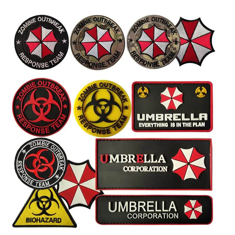 

embroidery HOOK&LOOP PVC Umbrella tactics patch army cartoon patches for bag hat badges appliques clothing DE-2494