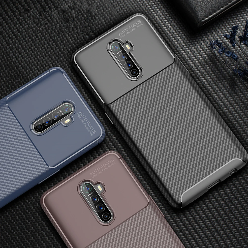Realme XT X2 сверхпрочный Мягкий защитный чехол из углеродного волокна для OPPO A1K Realme 3 5 Q Pro A7 A5S Reno 2 Z Ace A9 A5