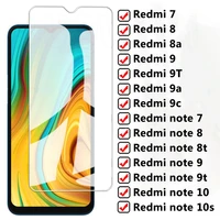 3pcs protective glass for xiaomi redmi 9 7a 9a 9c 8a 8 7 9t glass film on redmi note 7 8 9 10 pro 8t 9t 10s 9s screen protector