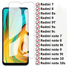 3PCS Protective Glass For Xiaomi Redmi 9 7A 9A 9C 8A 8 7 9T Glass Film On Redmi Note 7 8 9 10 Pro 8T 9T 10s 9s Screen Protector