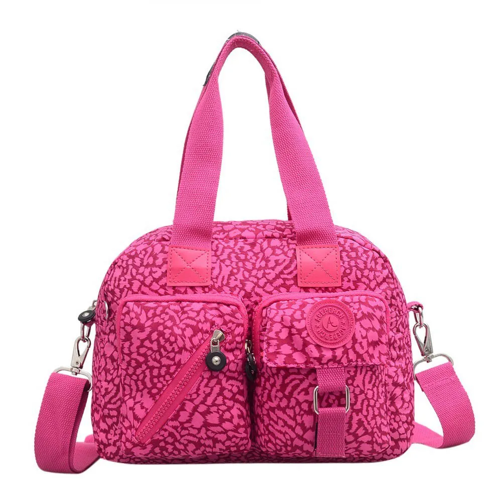 Red Leopard Повседневная сумка через плечо для женщин сумки дизайнерские Bolsa Feminina водонепроницаемые нейлоновые сумки-мессенджеры сумки с цветочным дизайном - Цвет: Red Leopard
