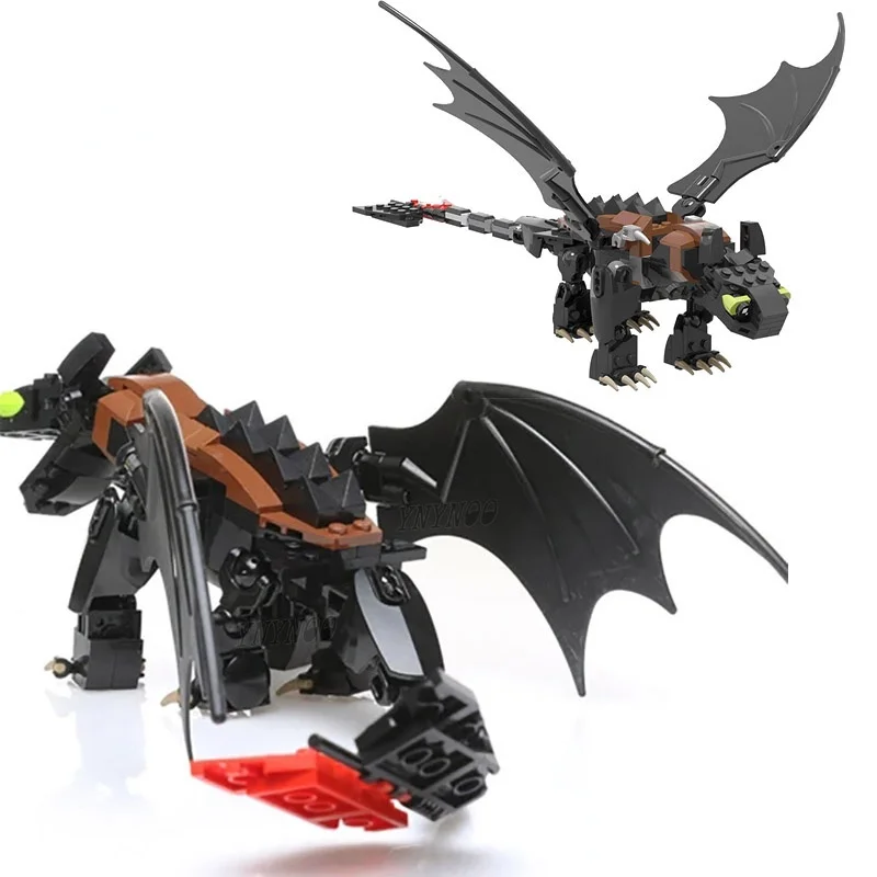 

NEW Training Dragons Classic Movie Figures Model Toothless Bricks Black Dragon MOC Building Block DIY Children's Toys Kid's Gift