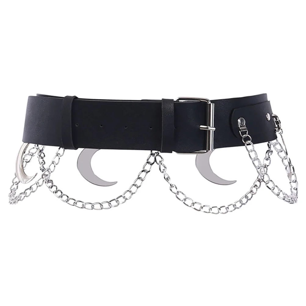 

Fashion European American Style Waist Cummerbunds Moon Decoration Belt