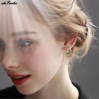 korean earings fashion jewelry hollow star ferris wheel magic rhinestone earrings punk stud earrings for women wholesale