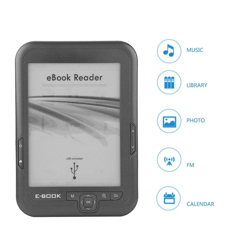Hot 3C-BK-6006 E-Reader 6 Inch High-Resolution Display E-Ink Resolution 800 x 600 E-Book Reader with 8 GB Memory | Электроника