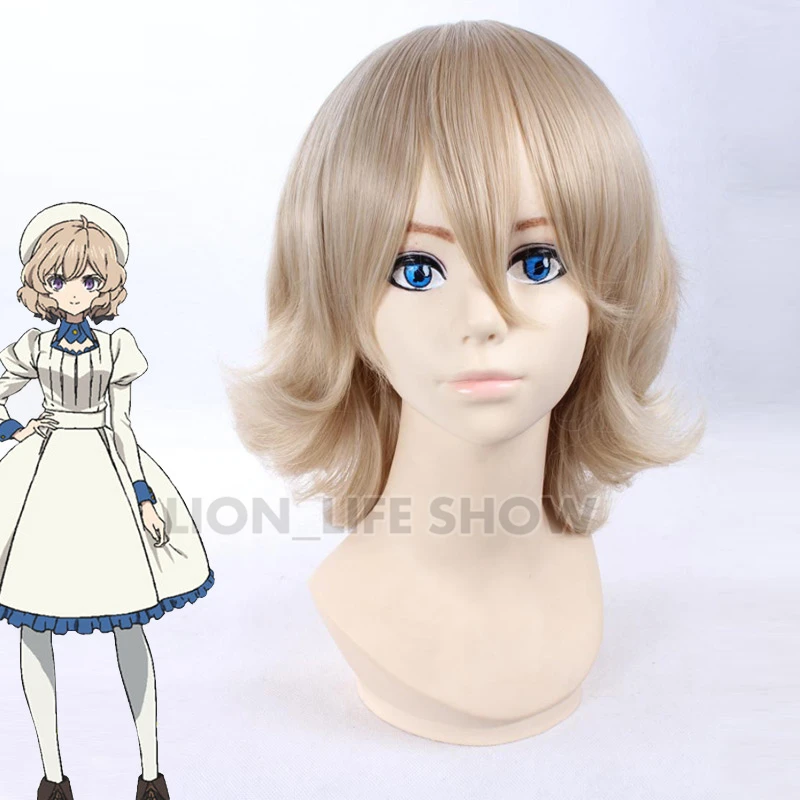 

Anime Invented Inference Iwanaga Kotoko Cosplay Wigs Short Brown Heat Resistant Synthetic Hair Party Wig+Wig Cap