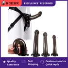 Ремешок На реалистичном фаллоимитаторе для женщин, мужчин, пар, страпон, трусики, силиконовая Анальная пробка, игры для геев и взрослых, секс-игрушки, товары