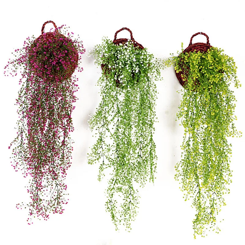 Пластиковый искусственный цветок из ротанга искусственное растение настенная