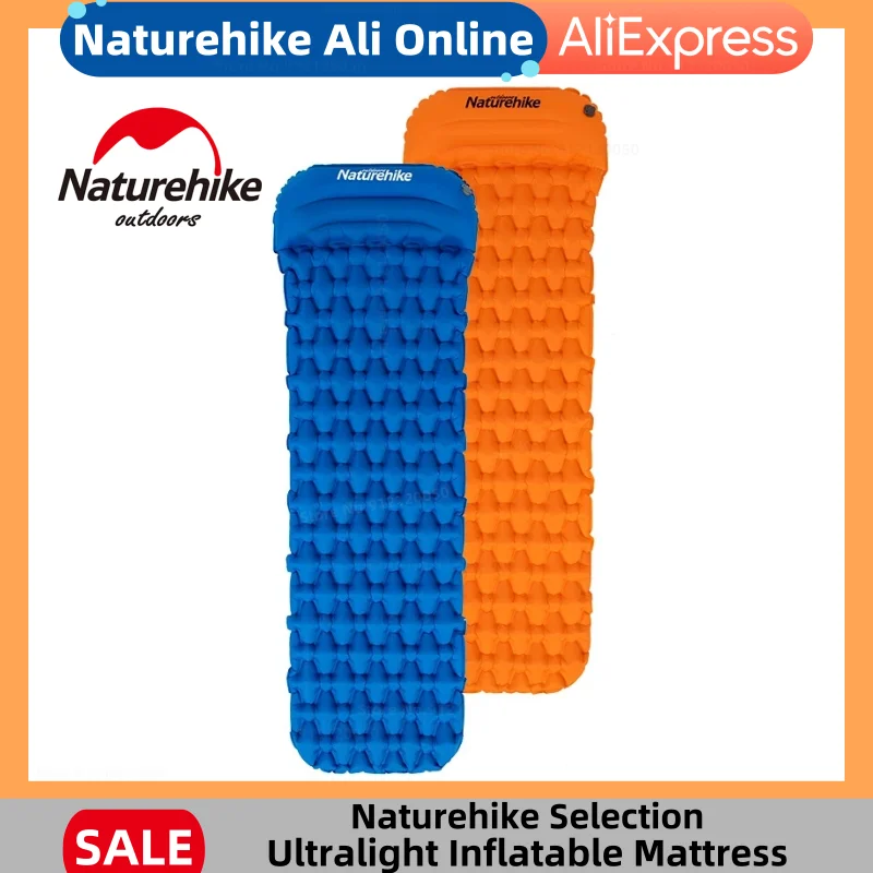 

Naturehike Camping Inflatable Mat With Pillow Outdoor Mattress Ultralight Air Bed Portable Sleeping Pad Hiking Moistureproof Pad