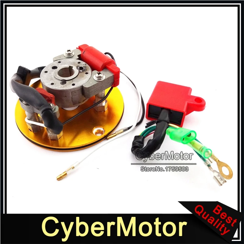 Мотоцикл Золотой гоночный статор ротор зажигания CDI Коробка для 110cc 125cc 140cc