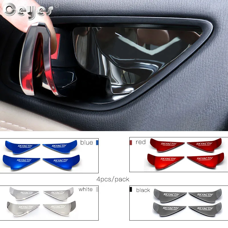 Car Styling For Mazda Skyactiv Technology CX 5 CX5 CX3 6 CX8 CX9 Axela Auto Door Bowl Handle Covers Trim Interior Stickers Case |