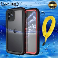 shellbox ip68 waterproof case for iphone 11 11 pro 11 pro max xr xs max underwater 3m water proof shockproof hard case