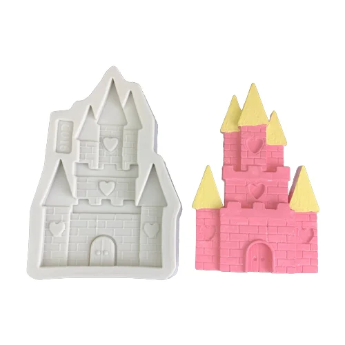 1 шт. Новые силиконовые формы замок феи дом из силиконы штамповый торт украшения