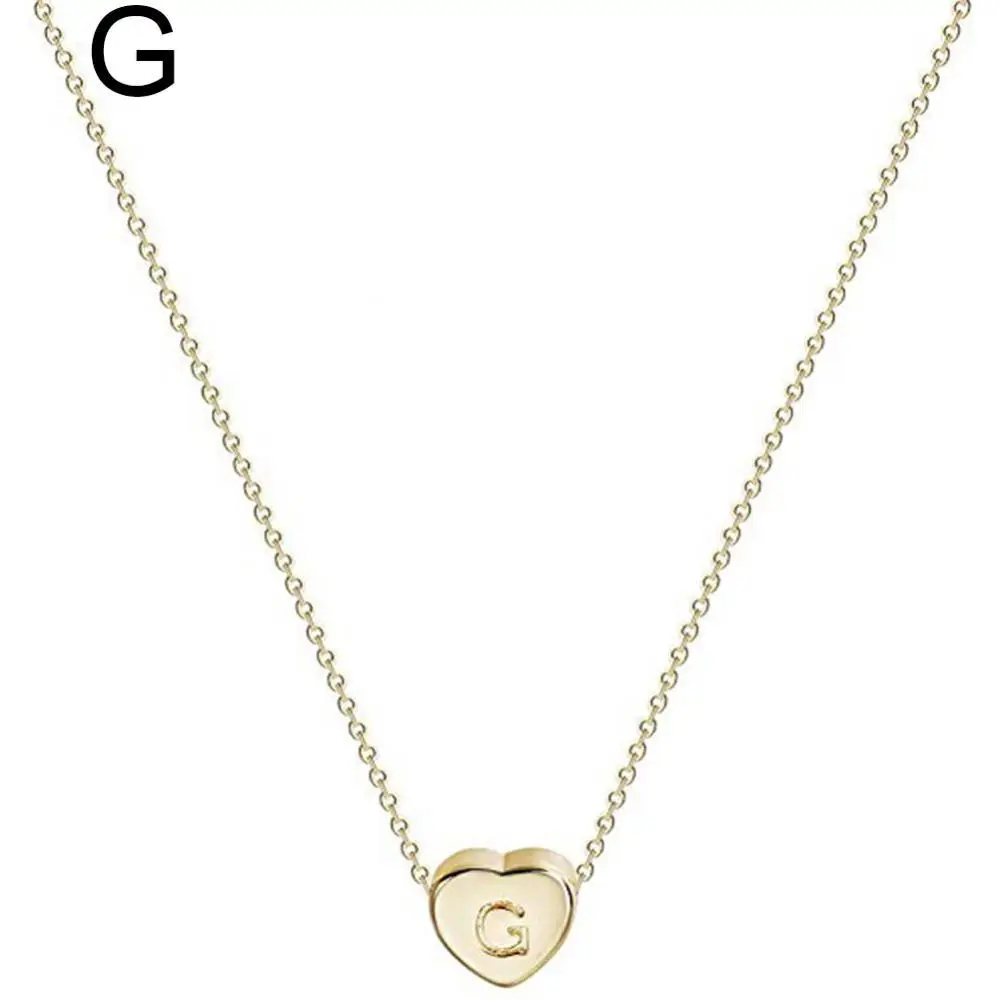 

Fashion Women Letter Heart Pendant Titanium Steel Chain Necklace Jewelry Gift