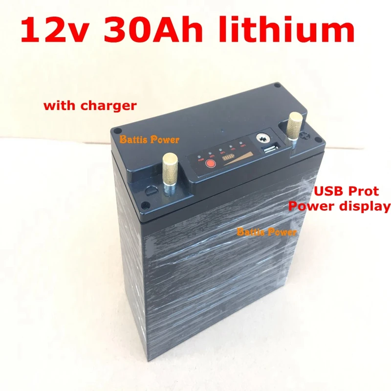 Литиевая батарея 12V 30AH батарея 12,6 V 50AH литиево-ионная батарея USB тренировочные костюмы для 360W Солнечная мотоциклетный стартер для электровелосипедов+ 5A зарядное устройство