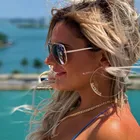 Серьги-кольца женские из нержавеющей стали, в стиле хип-хоп, с именем на заказ, крупные серьги