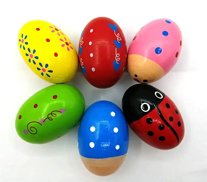 2020 распродажа яичные шейкеры Maracas для детей натуральные деревянные игрушки