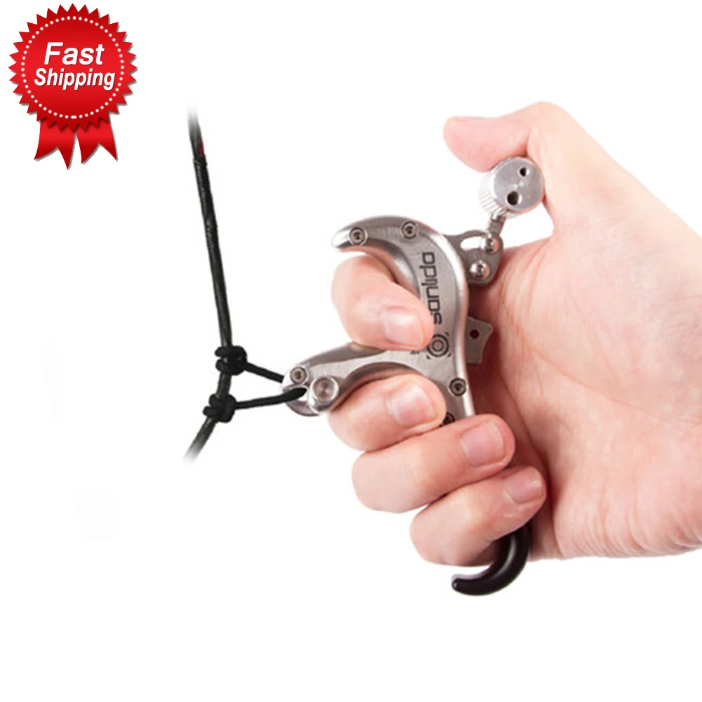 

Sanlida X10 Stainless Steel 4 Finger Grip Caliper Release Aid Archery Caliper Grip Release For Compound Bow Hunting