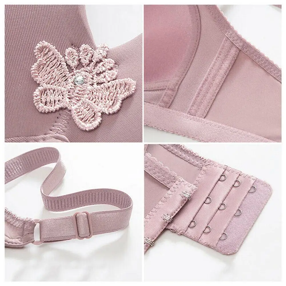 

Women Bras Fashion Casual Sexy V-neck Color Thin Cup Sling Chest Pad Comfortable Women Elasticity Breathable Bras E8H5