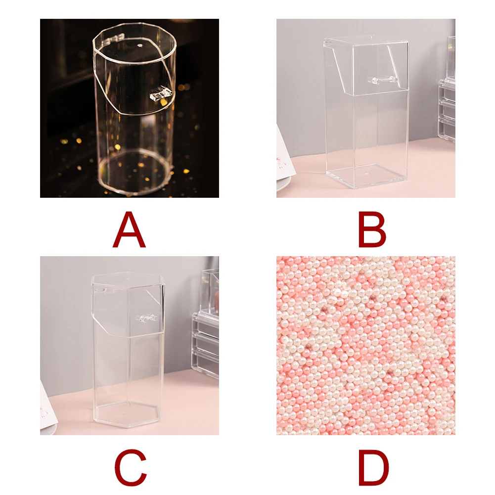 

Pearl Clear Acrylic Cosmetic Organizer Makeup Brush Container Storage Box Holder Lipstick Storage Container Pencil Clear Box