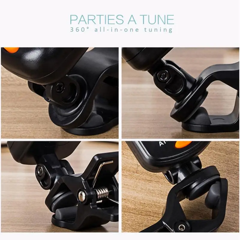 digital clip auf elektrische tuner gitarre bass ukulele violine tuner lcdscreen drehbare genaue universal tuning gitarre zubehör free global ship