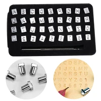 36 pcs steel punch alphabet letter number leather stamper set 3mm6mm metal leather punching tools for diy leather craft making