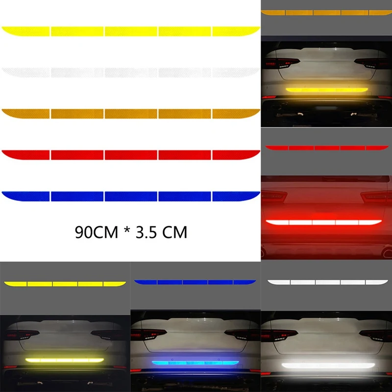 

Warn On Reflective Sticker Car Decoration Trunk Luminous Anti-collision Tail Warning Bar Auto Exterior Auto Strip Stickers