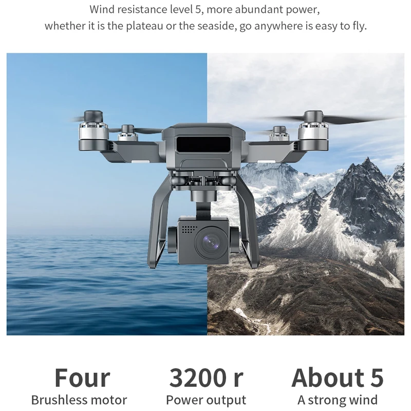 sjrc f7 4k pro gps drone camera 3 axis gimbal brushless pro quadcopter 5g wifi eis 3km 25mins flight rc helicopter dron vs f11 free global shipping