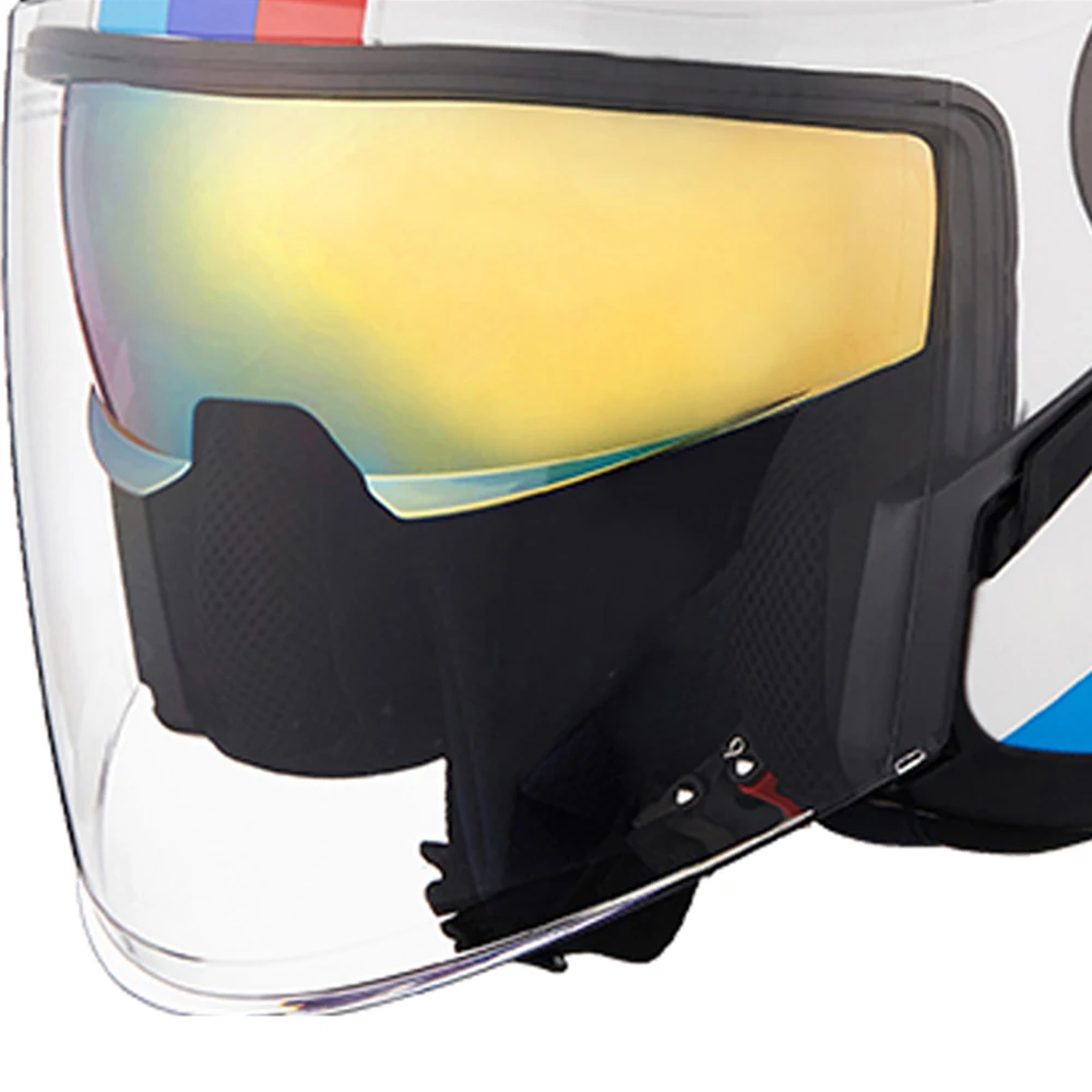 

Motorcycle Helmet Racing Open Face Helmets Crash Helmet Dual Lens Motorbike Scooter Casco Moto Helmet For Men DOT Certification