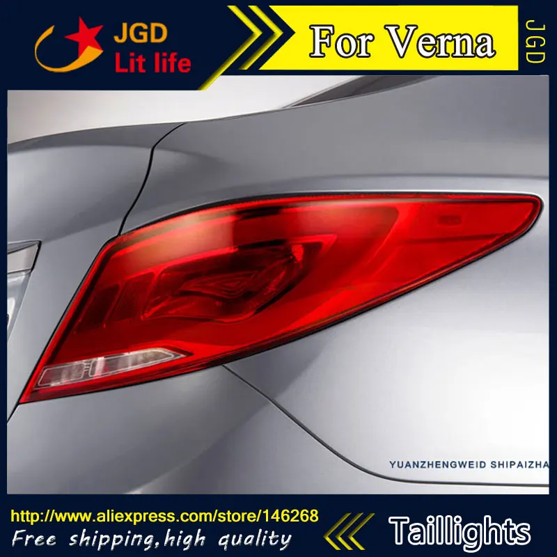 Автомобильный Стайлинг задние фонари для Hyundai Solaris Accent Verna светодиодные drl сигнал
