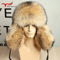 full hair fox mao leifeng hat men and women earmuffs keep warm thickening northeast overlord hat genuine leather real fur