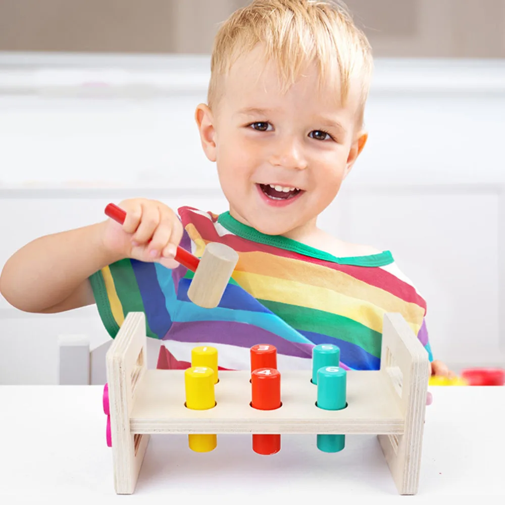 

1 Set Hammer Beat Wooden Beat Plaything Kids Beat for Boys Girls