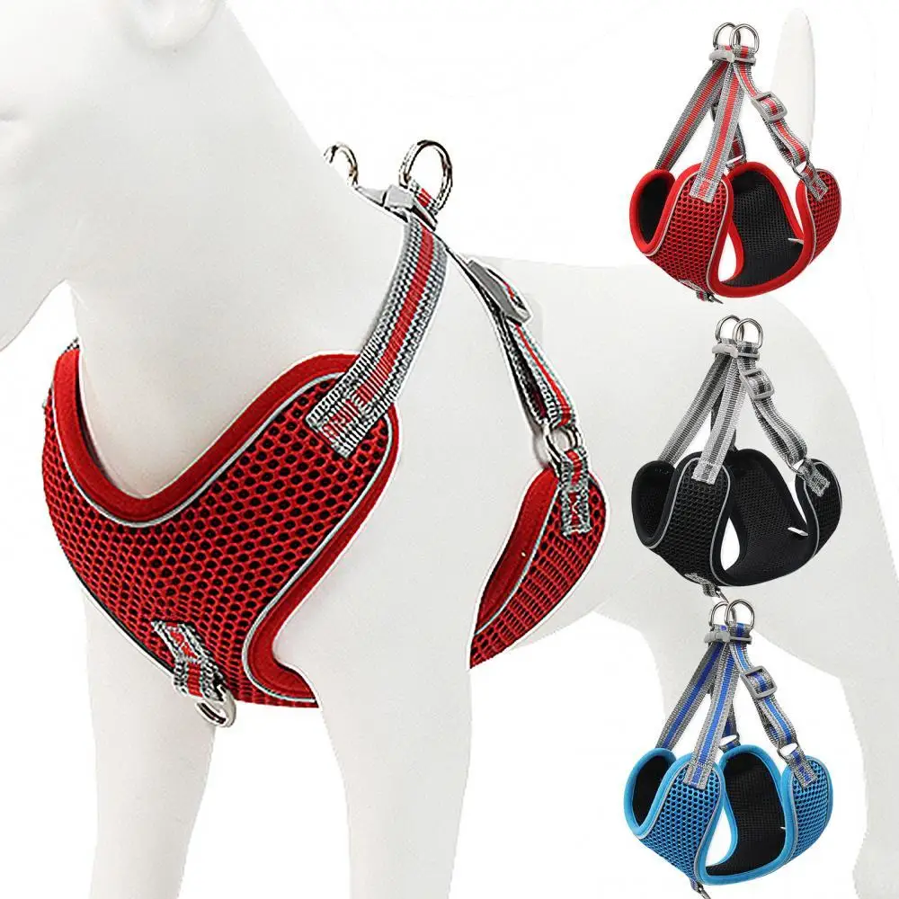 

50% Hot Sales!!! Adjustable Medium Large Dog Harness Leash Reflective Reinforced Chest Strap