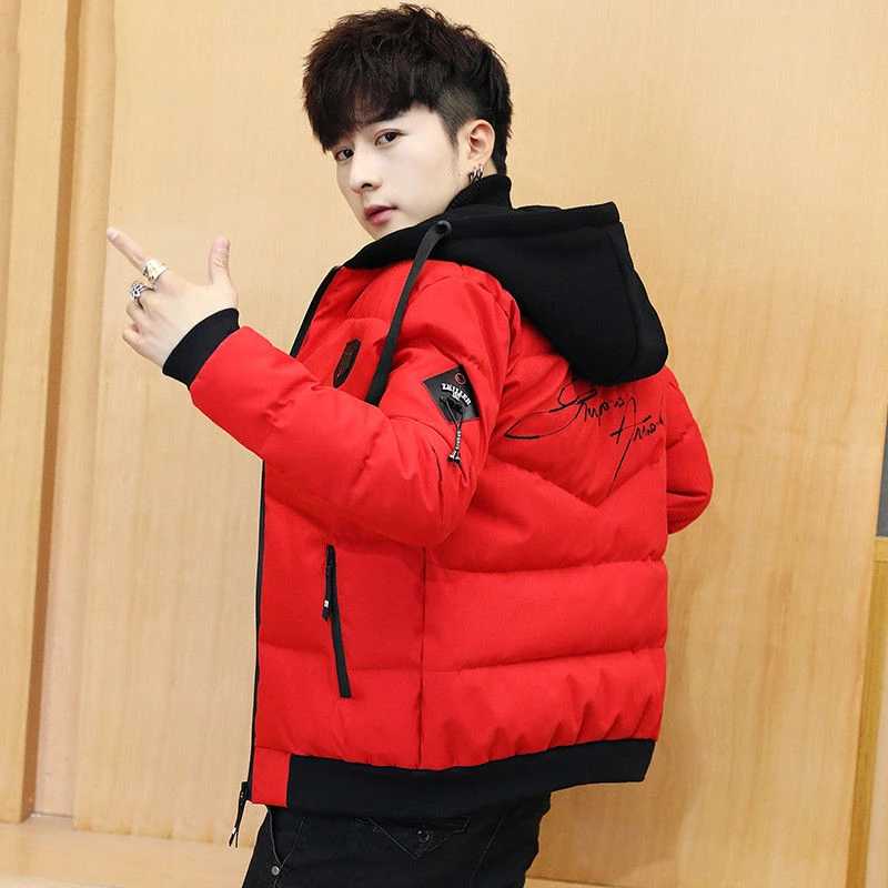 Новая брендовая зимняя куртка мужская 2019 теплое пальто приталенная Модная