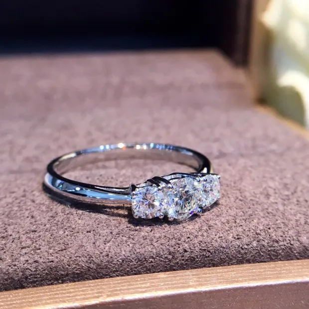 Natural Diamond 18K Gold Pure Ring Beautiful Gemstone Good Upscale Trendy Classic Party Fine Jewelry Hot Sell New 2019 | Украшения и