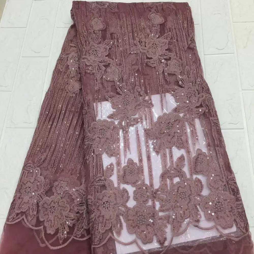 

Французская африканская кружевная ткань, гипюр, расшитый блестками хлопковый шнур, тюль, нигерийская сетка Tissu, индийское кружево для сваде...