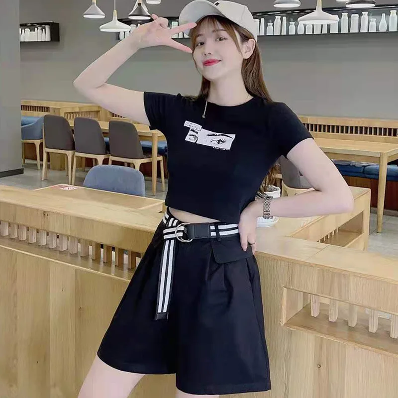 

Short Pants Women Elastic Waist Lolita Casual Bow Safety Shorts Bottoming Culottes black