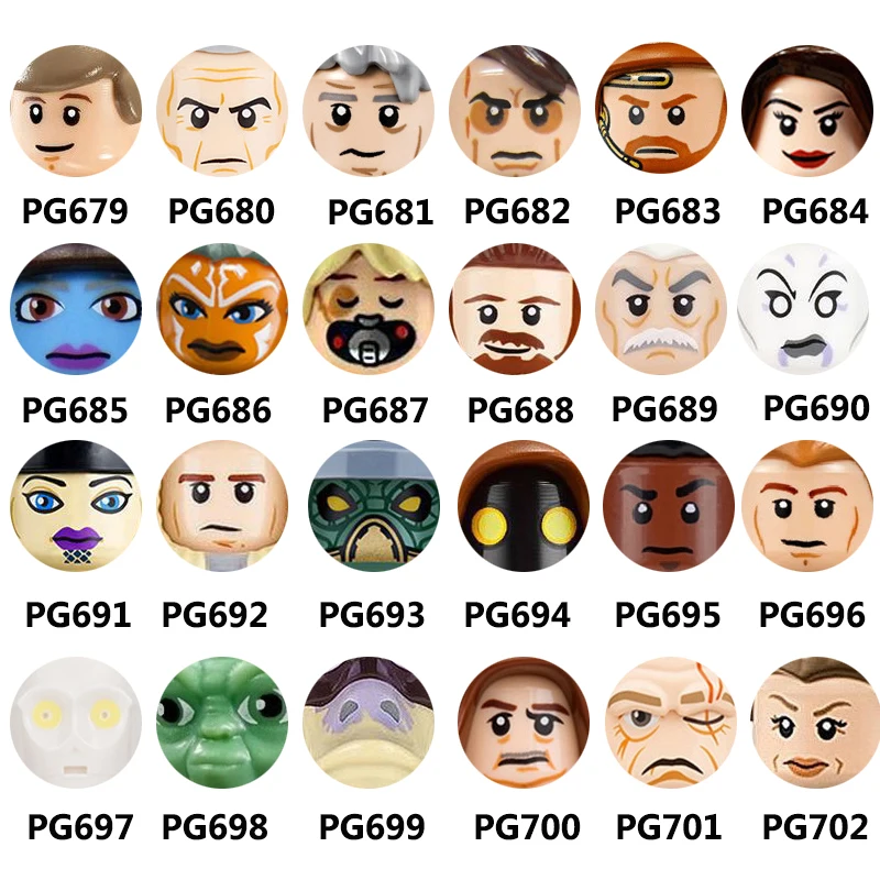 

Hot Sale Movie Series Mini Building Blocks Head Bricks Action Figures Eductional Toy For Children Gifts PG8034 PG8037 PG8049