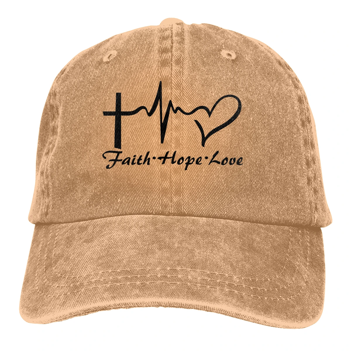 

Faith Love Hope TT mans woman Retro Washed Cowboy hat Baseball Cap