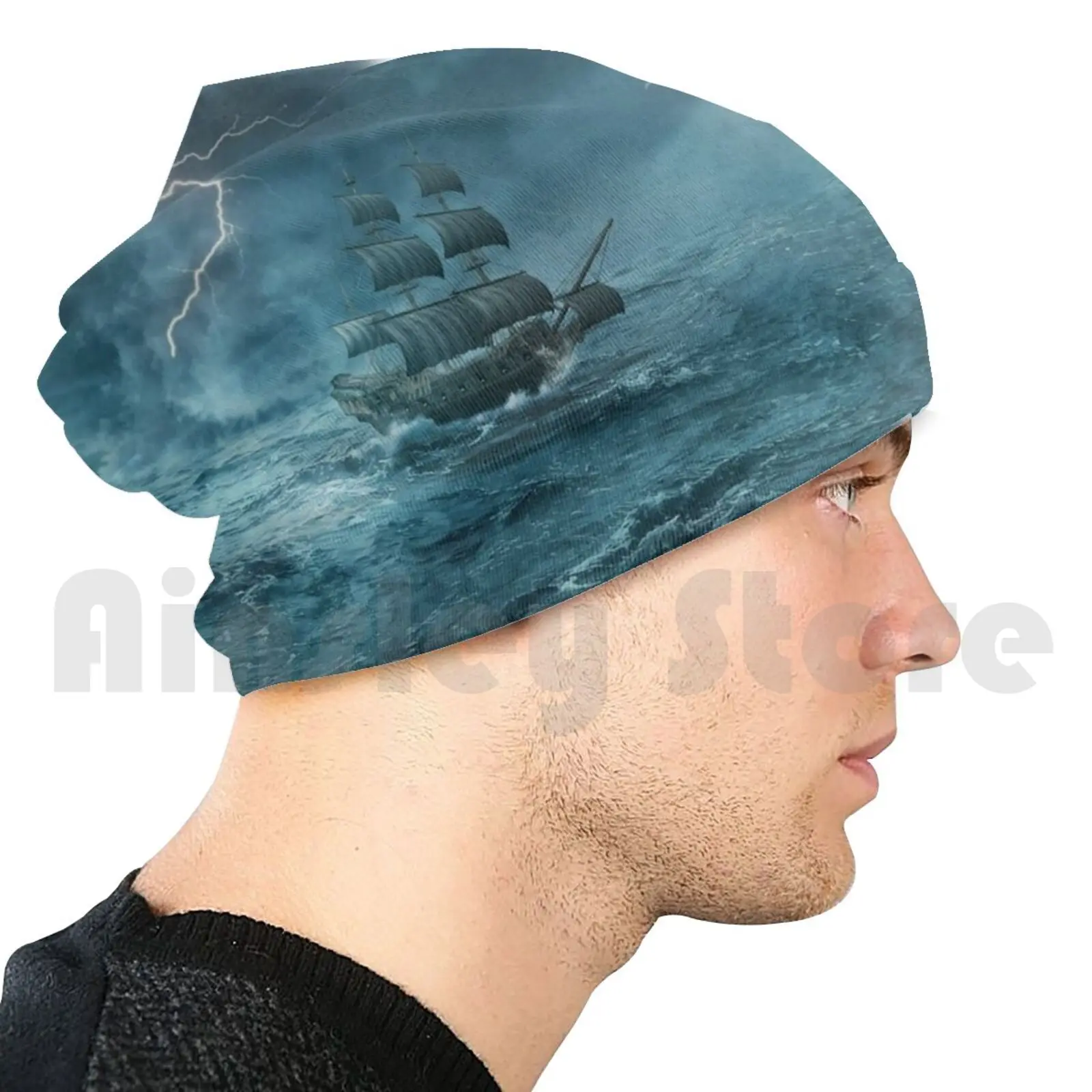 Привидение корабль гроза шапочки пуловер Кепка удобный океан ночное морское