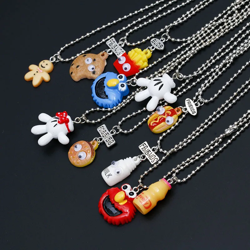 Креативное длинное ожерелье в стиле хип-хоп с кулоном виде печенья и чипсов Oreo