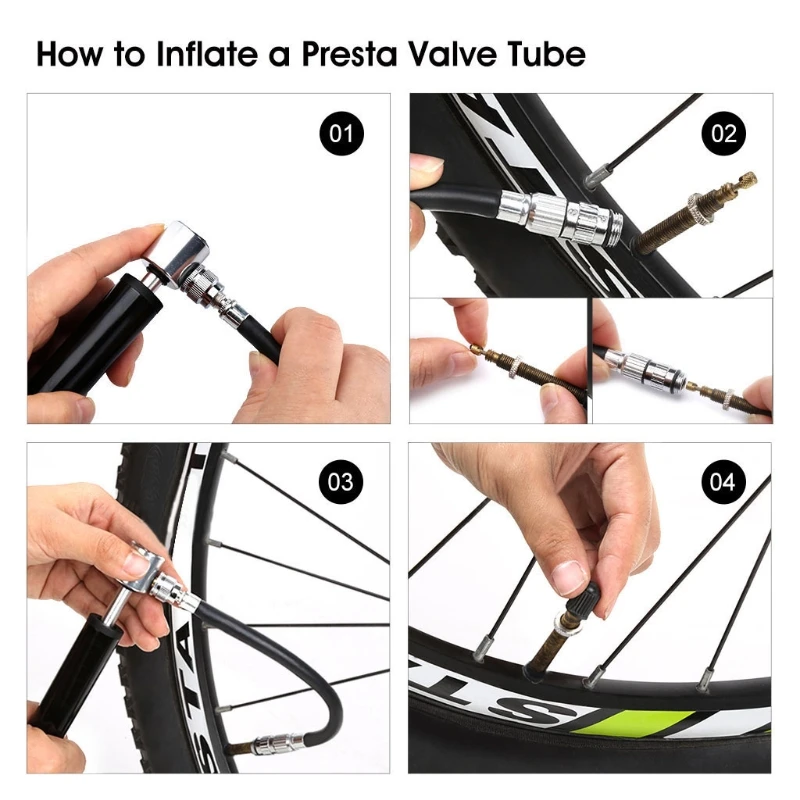 

Portable Manual Bike Pump Shock Absorber Pressure Compact Bicycle Air Pump 24BD