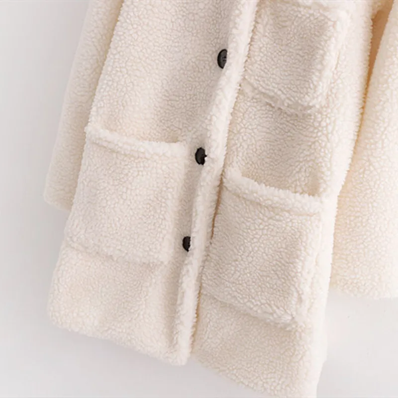 NSZ женское теплое пальто с плюшевым мишкой искусственный мех мохнатая плюшевая