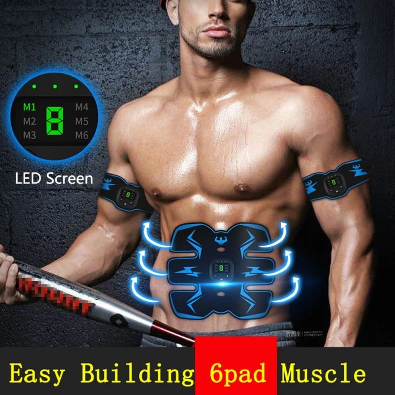 Muscle Stimulator Body Belt Unisex Stickers Massager Training Shaping Slimming Trainer Smart Fitness Abdominal | Спорт и развлечения