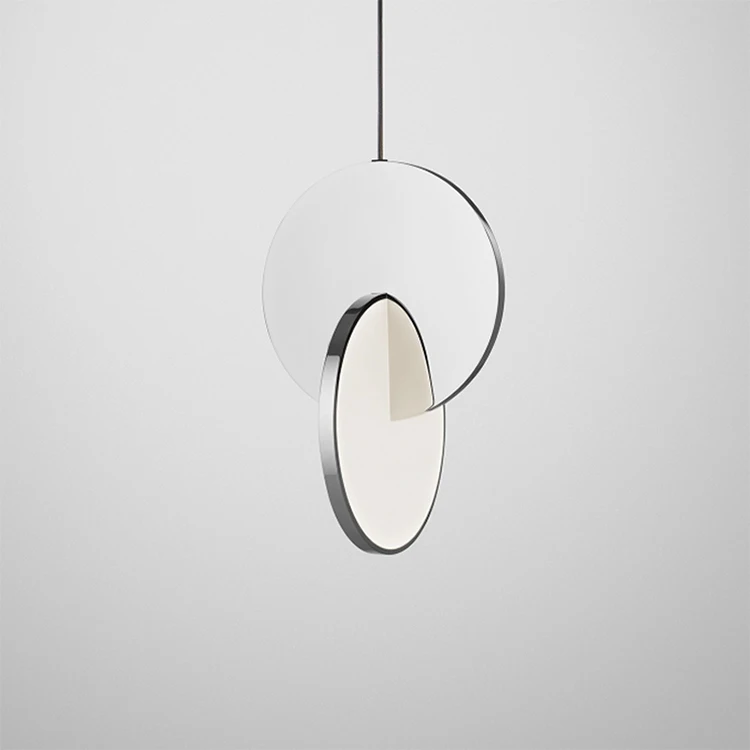Minimal Nordic creative metal restaurant chandelier Post-modern living room staircase bedroom bedside combination cha | Лампы и