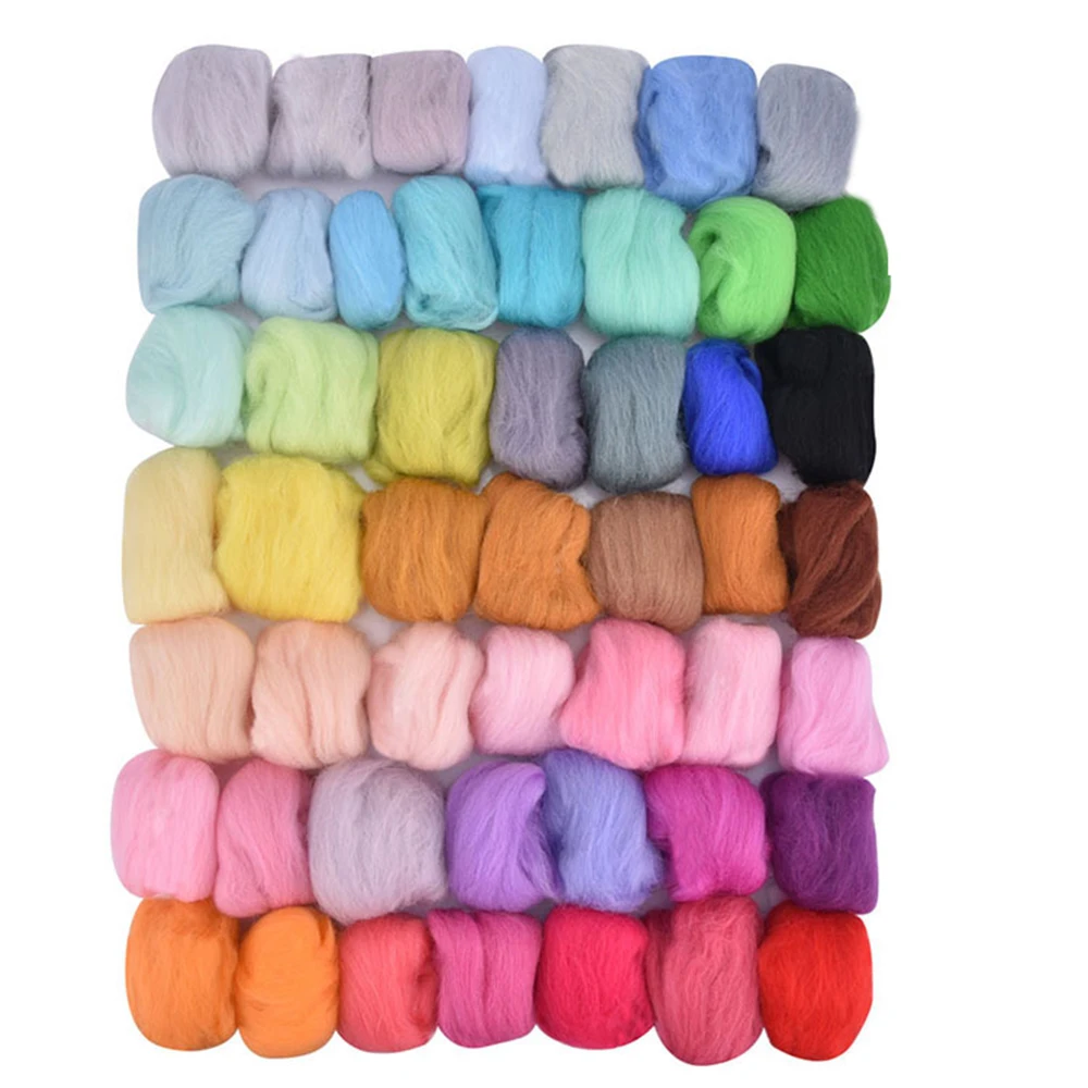50 Colour Wool Fiber Felting Needles Tool Set Needle Mat Starter DIY Kit Multifunctional Useful Tools | Дом и сад