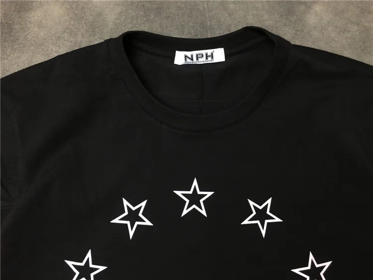 

19ss High New Novelty Men Striped stars T Shirts T-Shirt Hip Hop Skateboard Parkour Street Cotton T-Shirts Tee Top #C56